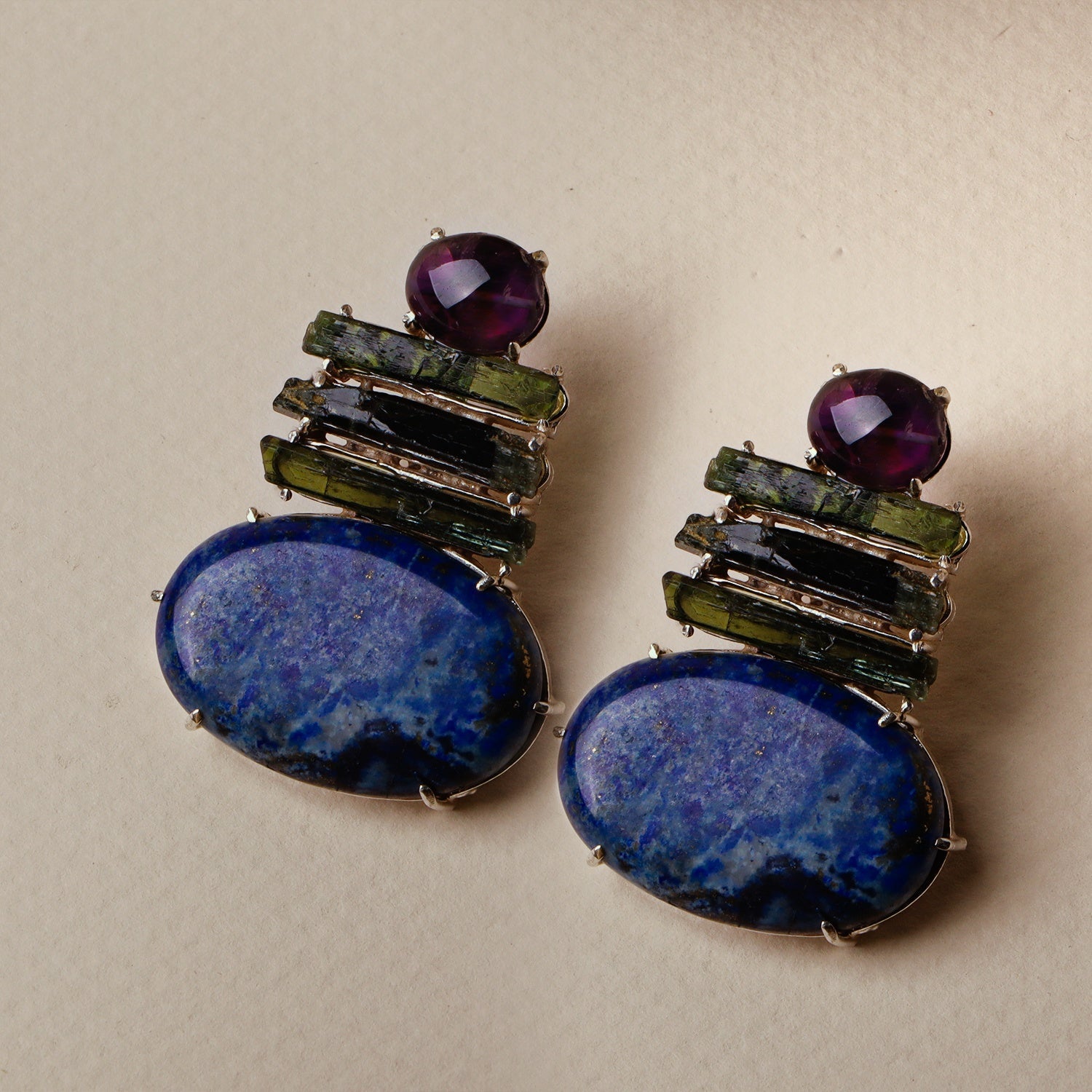 Chrysanthemum: A handcrafted Earrings featuring nan and hues of nan.