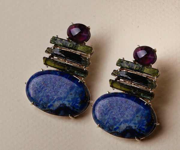 Chrysanthemum: A handcrafted Earrings featuring nan and hues of nan.