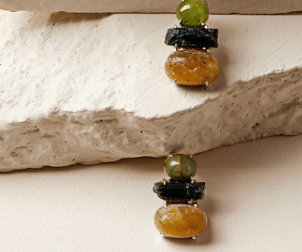 Sunflower: A handcrafted Earrings featuring nan and hues of nan.