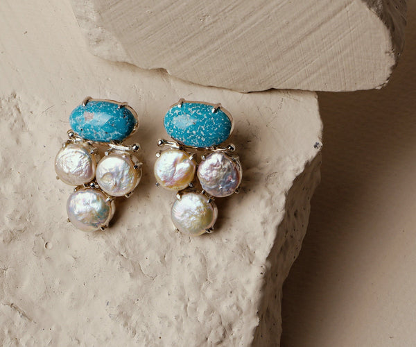 Snowdrop: A handcrafted Earrings featuring nan and hues of nan.