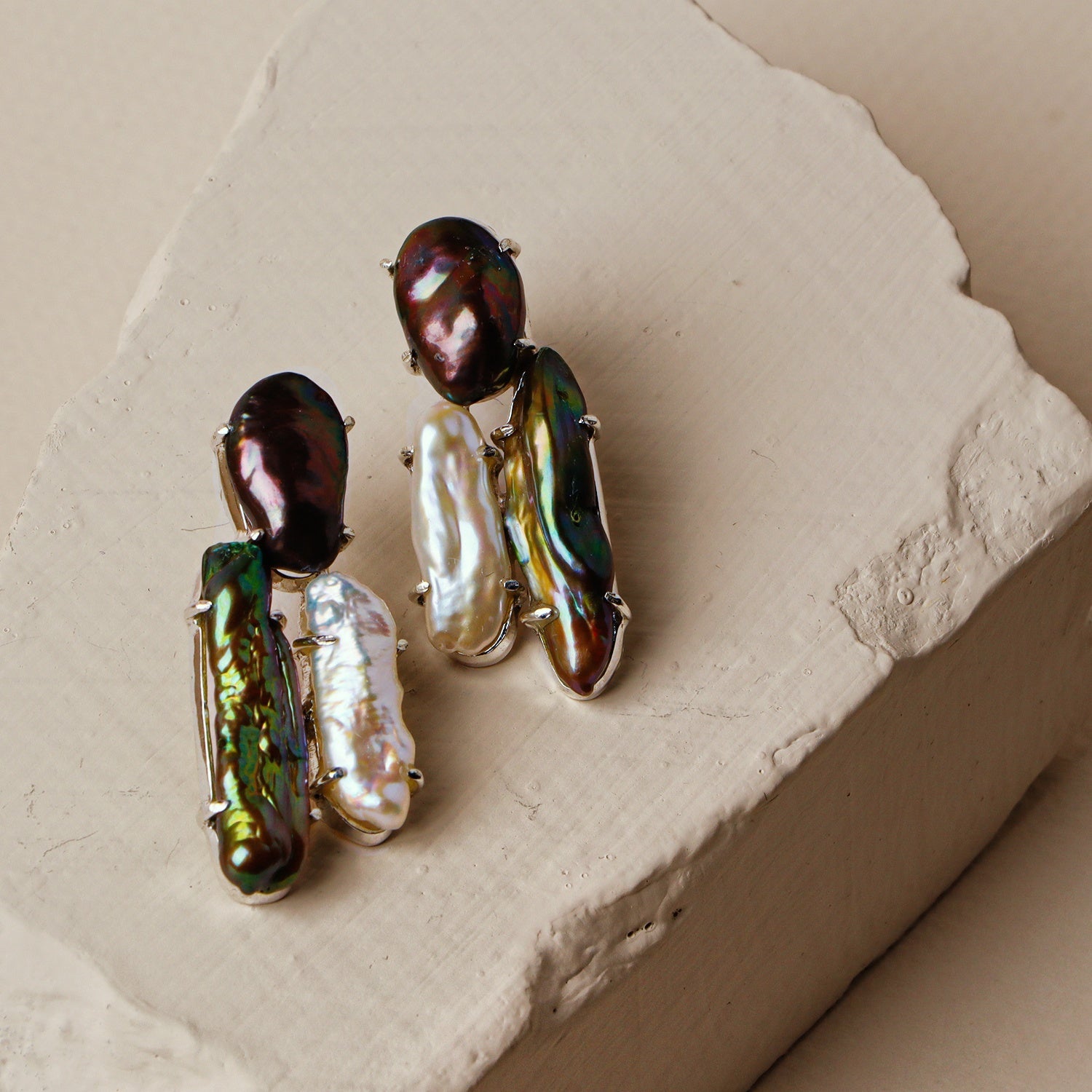 Water lily: A handcrafted Earrings featuring nan and hues of nan.