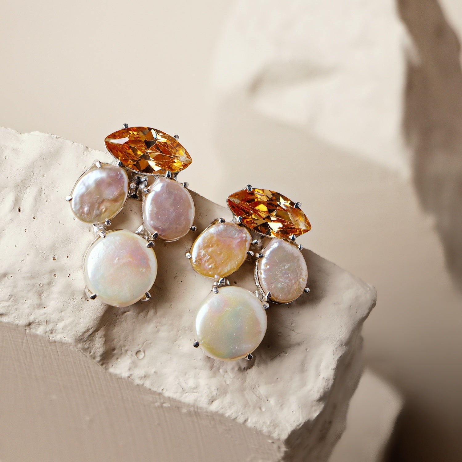 Amaryllis: A handcrafted Earrings featuring nan and hues of nan.