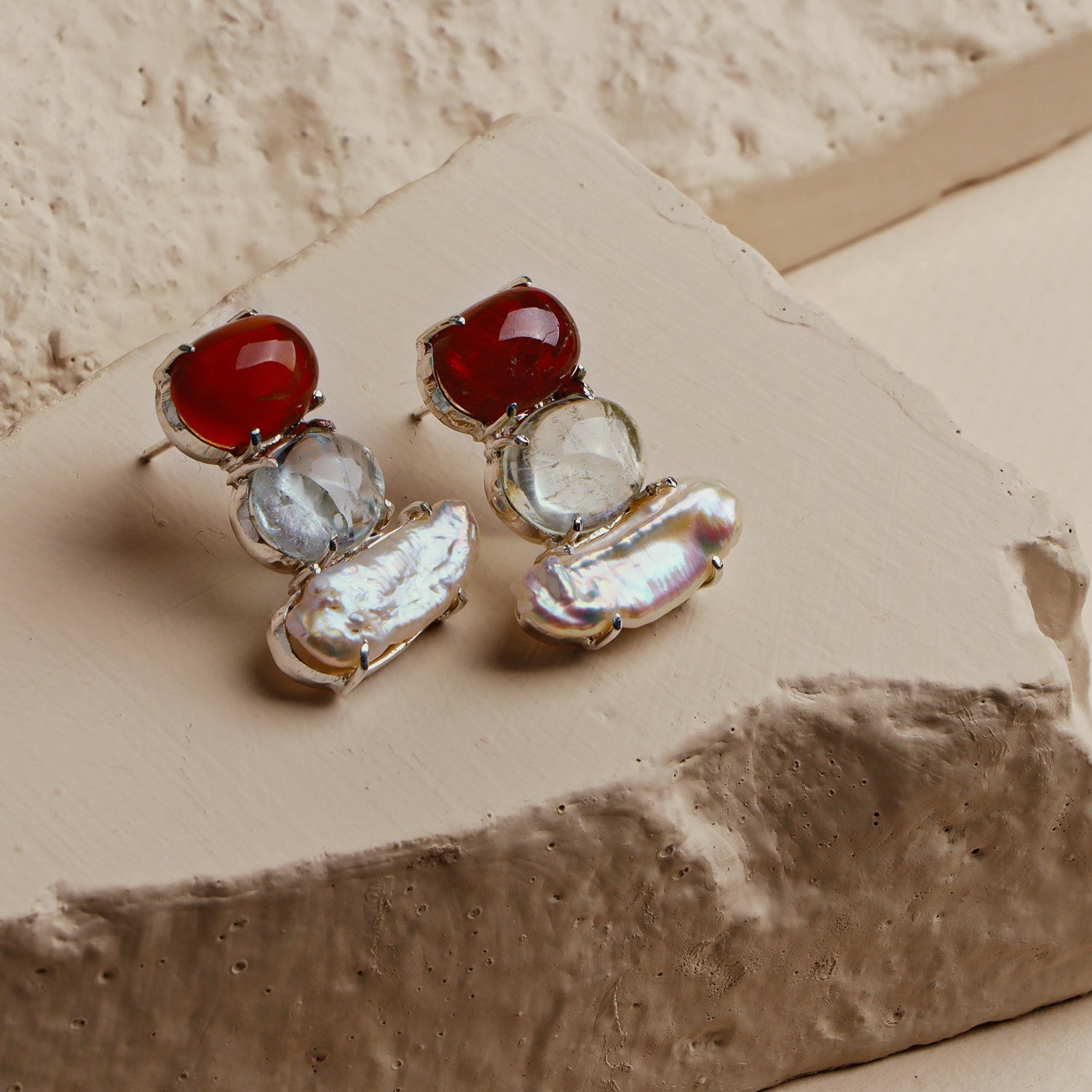Coral Vine: A handcrafted Earrings featuring nan and hues of nan.