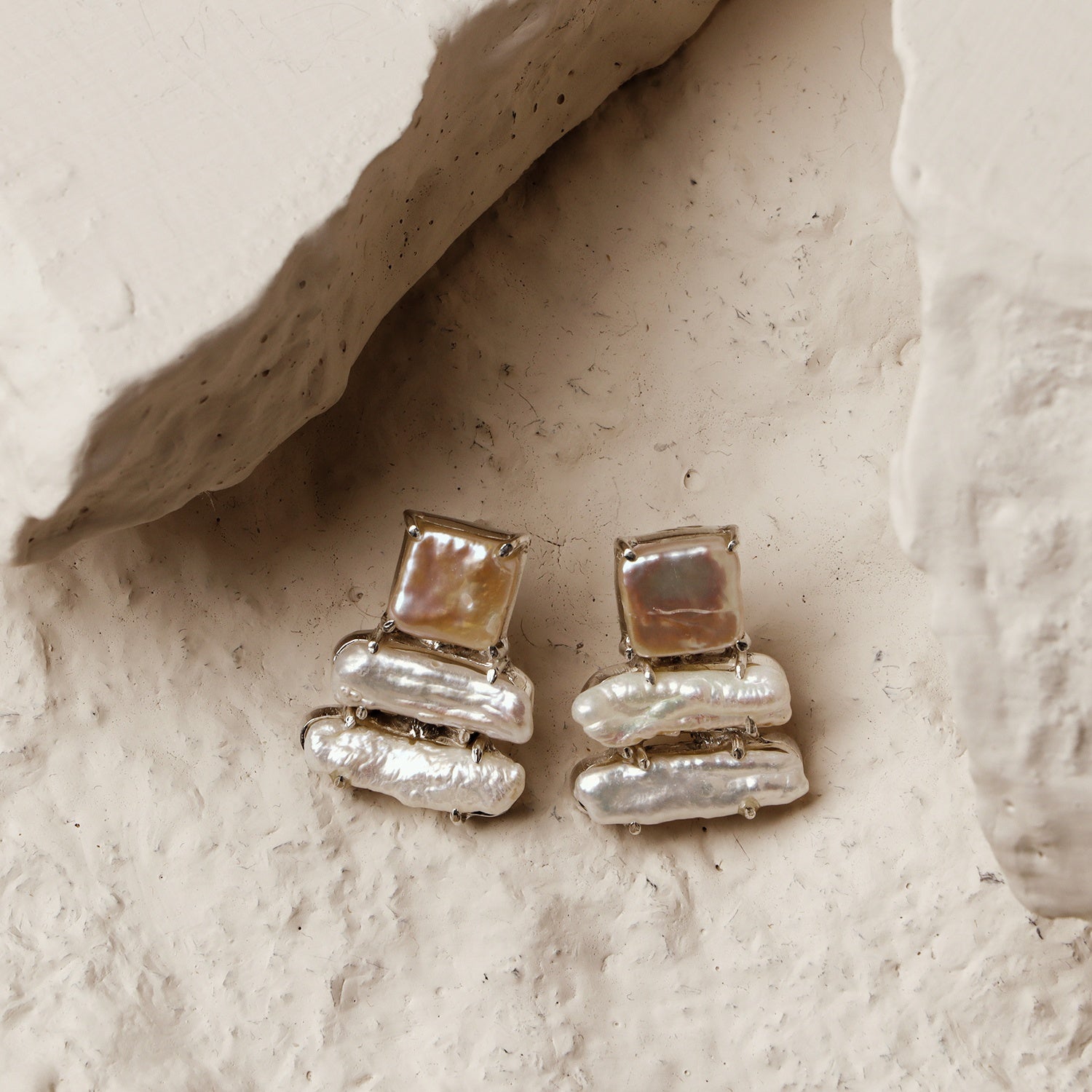 Erica: A handcrafted Earrings featuring nan and hues of nan.