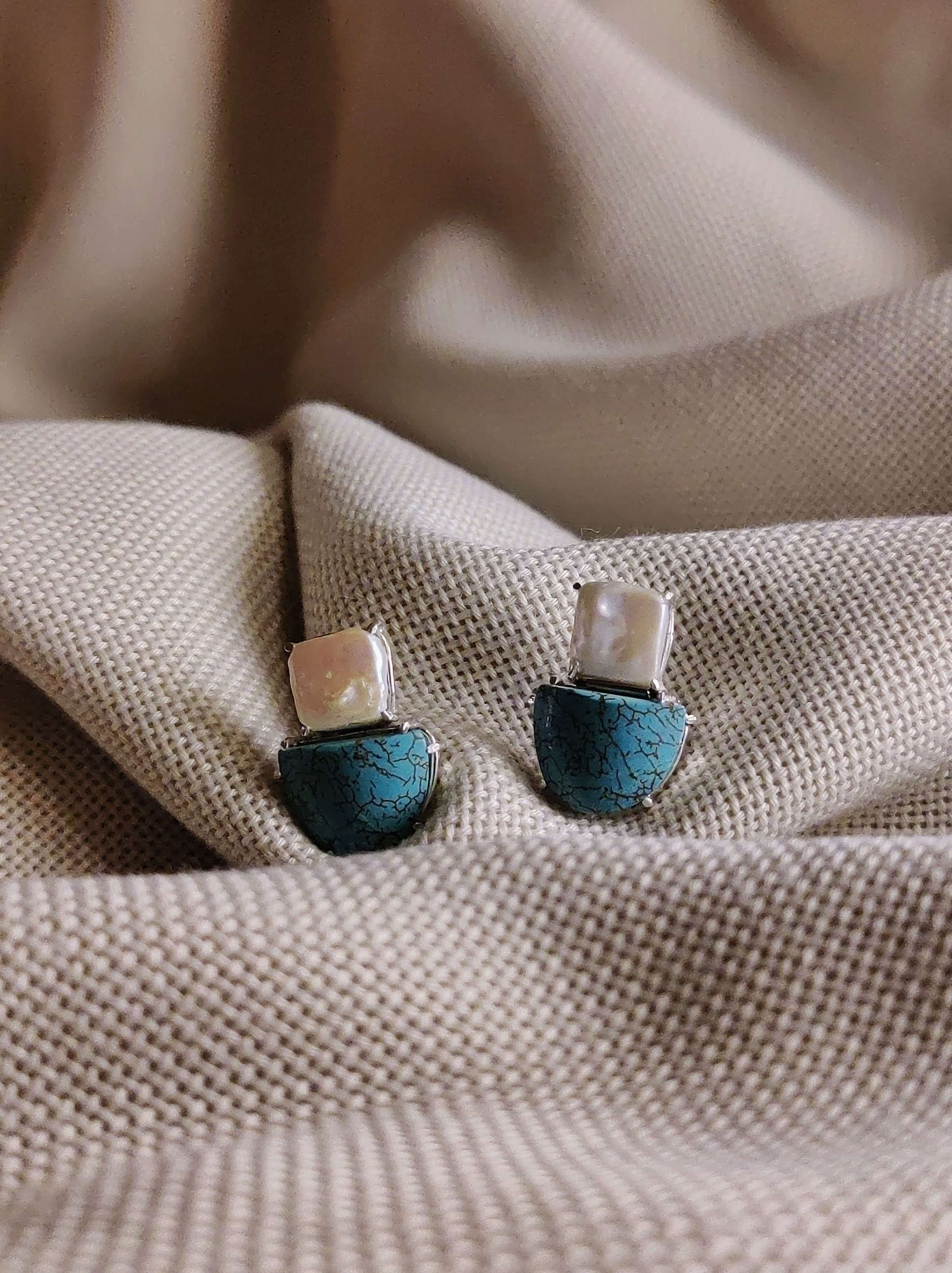 Salvia: A handcrafted Earrings featuring nan and hues of nan.