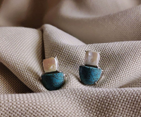 Salvia: A handcrafted Earrings featuring nan and hues of nan.