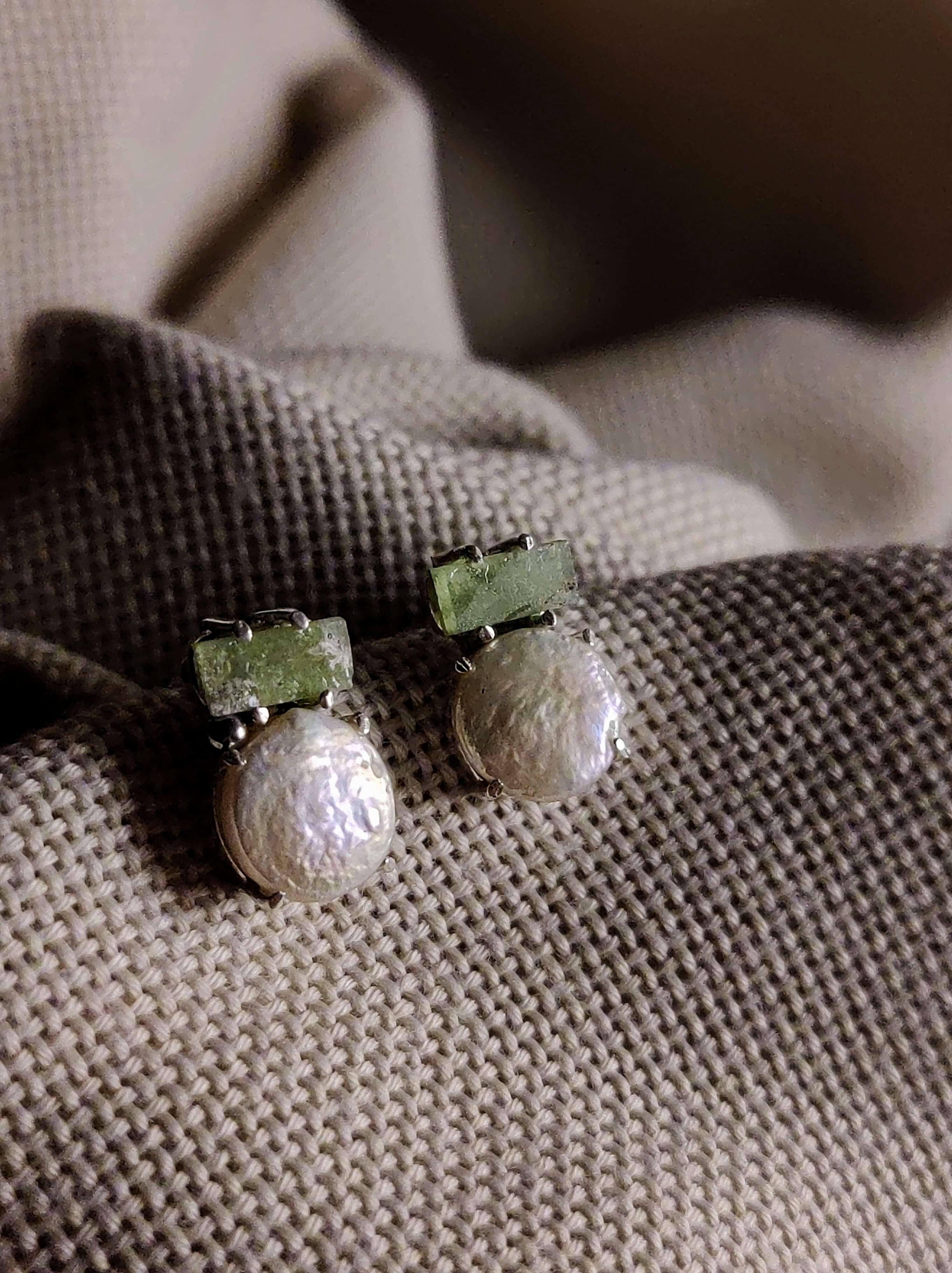 Jasmine: A handcrafted Earrings featuring nan and hues of nan.