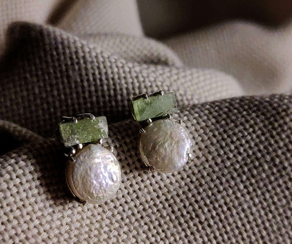 Jasmine: A handcrafted Earrings featuring nan and hues of nan.