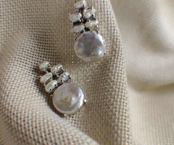Cosmos: A handcrafted Earrings featuring nan and hues of nan.