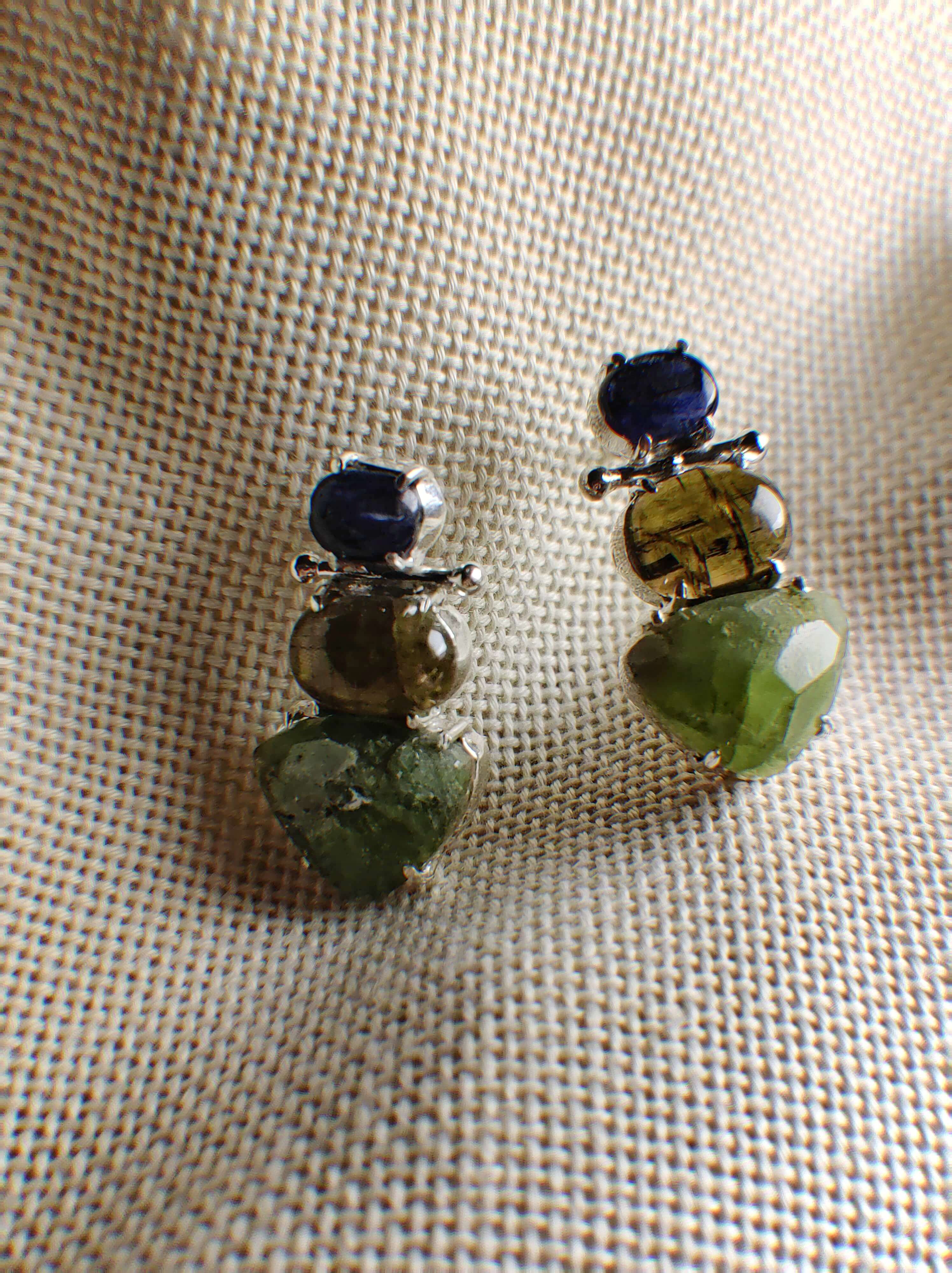 Butterfly pea: A handcrafted Earrings featuring nan and hues of nan.