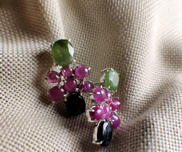 Queen's cup: A handcrafted Earrings featuring nan and hues of nan.