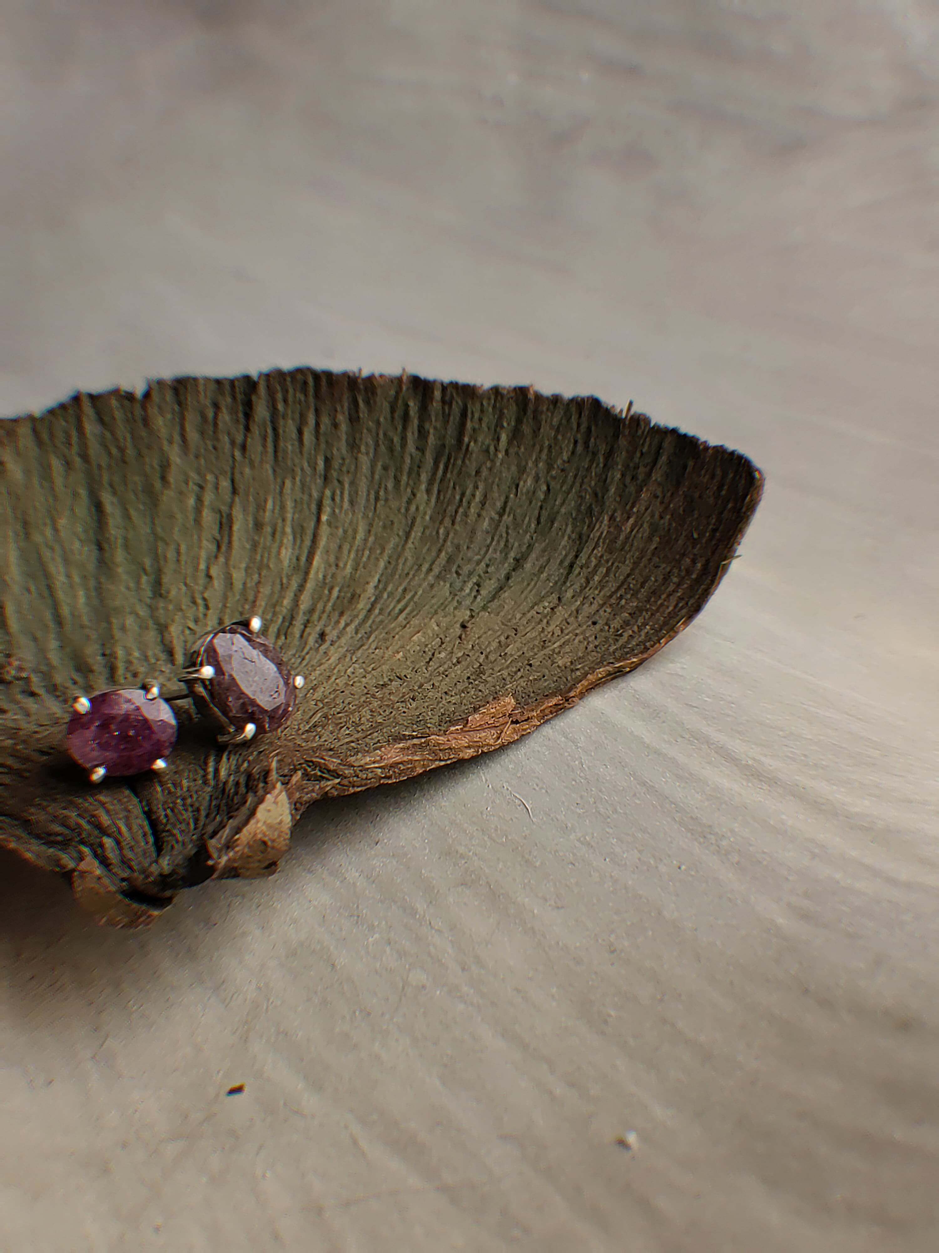 Eleanor: A handcrafted Earrings featuring Ruby and hues of Red.