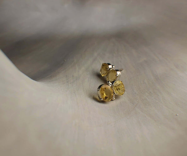 Dragon fly: A handcrafted Earrings featuring Citrine and hues of Yellow.