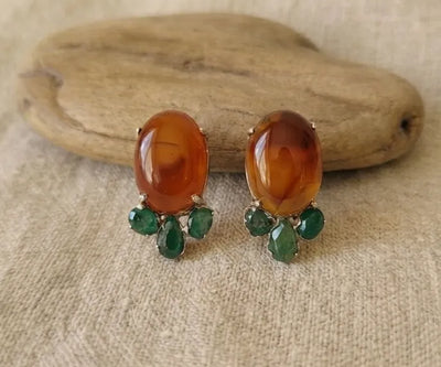 Stunning Zuren accessories showcasing Emerald and Agate in orange and green.